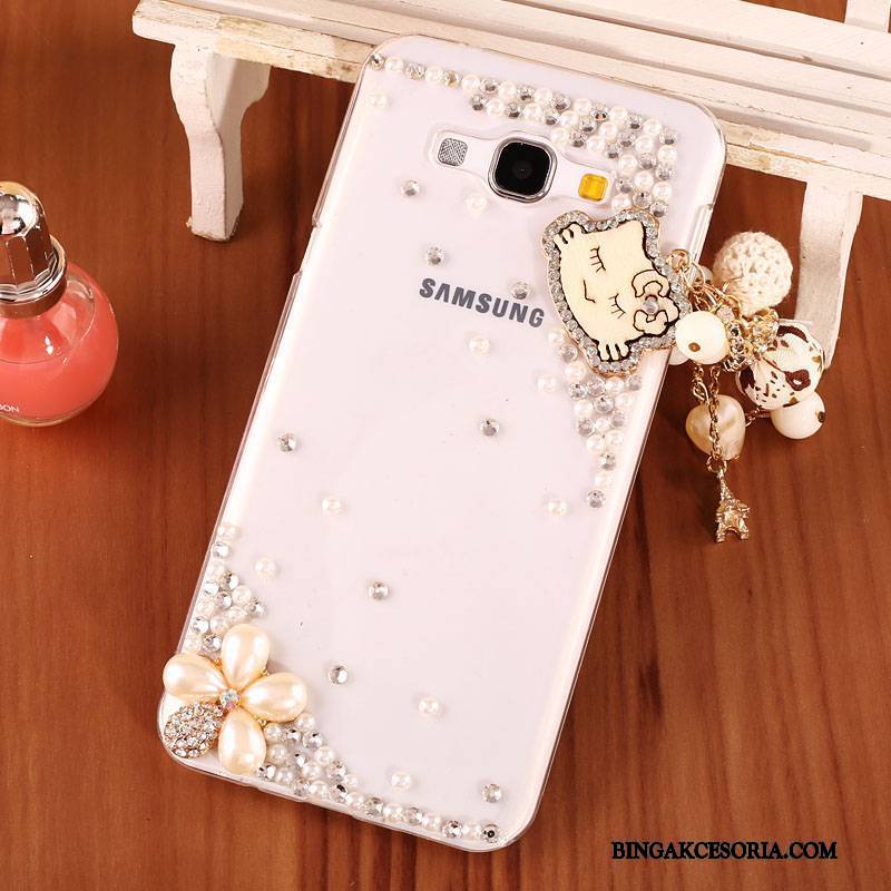 Samsung Galaxy A8 Etui Na Telefon Futerał Przezroczysty Trudno Zielony Ochraniacz Rhinestone