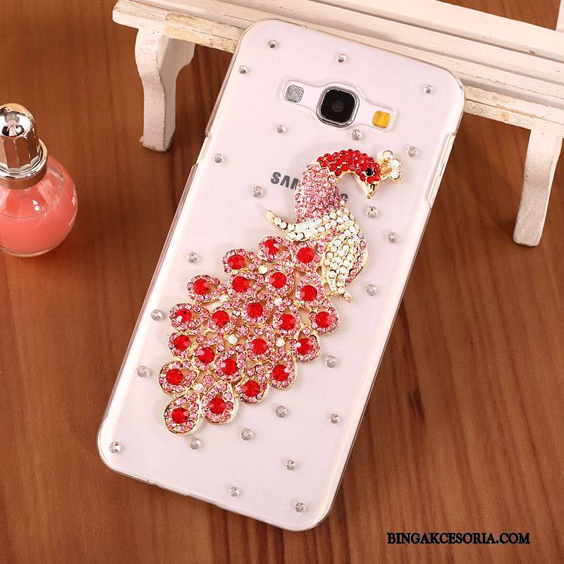 Samsung Galaxy A8 Etui Na Telefon Futerał Przezroczysty Trudno Zielony Ochraniacz Rhinestone