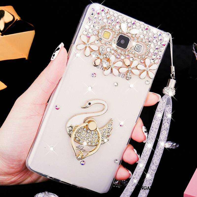 Samsung Galaxy A8 Futerał Rhinestone Przezroczysty Etui Na Telefon Trudno Gwiazda Nubuku Telefon Komórkowy