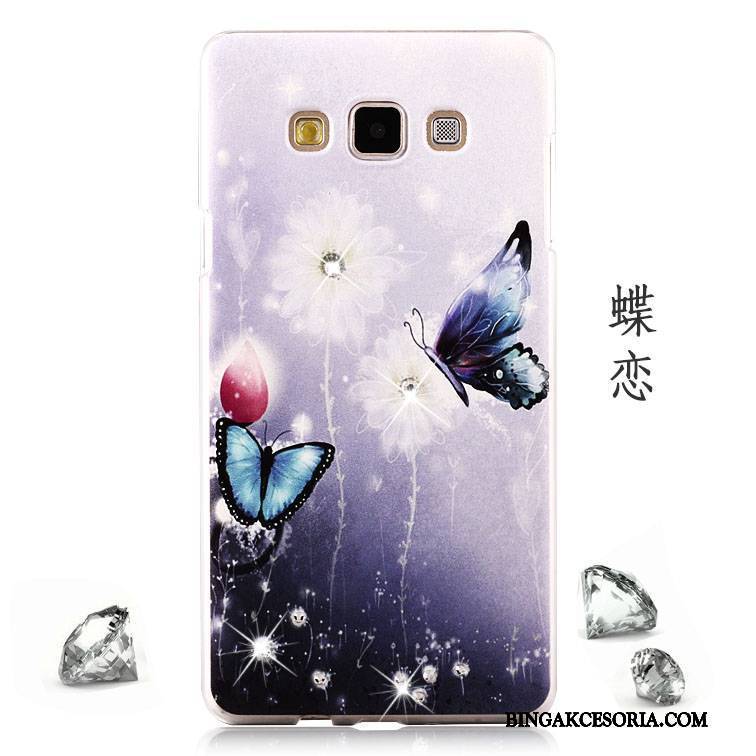 Samsung Galaxy A8 Trudno Różowe Siatkowe Futerał Rhinestone Gwiazda Etui