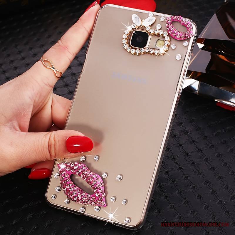 Samsung Galaxy A9 Futerał Gwiazda Trudno Złoto Ochraniacz Rhinestone Etui Na Telefon