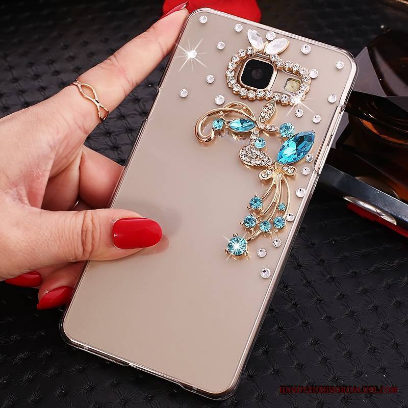 Samsung Galaxy A9 Futerał Gwiazda Trudno Złoto Ochraniacz Rhinestone Etui Na Telefon