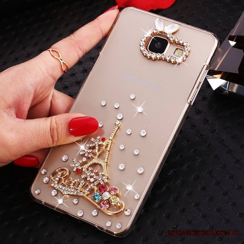 Samsung Galaxy A9 Futerał Gwiazda Trudno Złoto Ochraniacz Rhinestone Etui Na Telefon