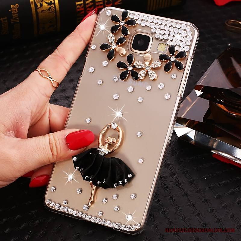 Samsung Galaxy A9 Ochraniacz Rhinestone Gwiazda Etui Futerał Przezroczysty Niebieski