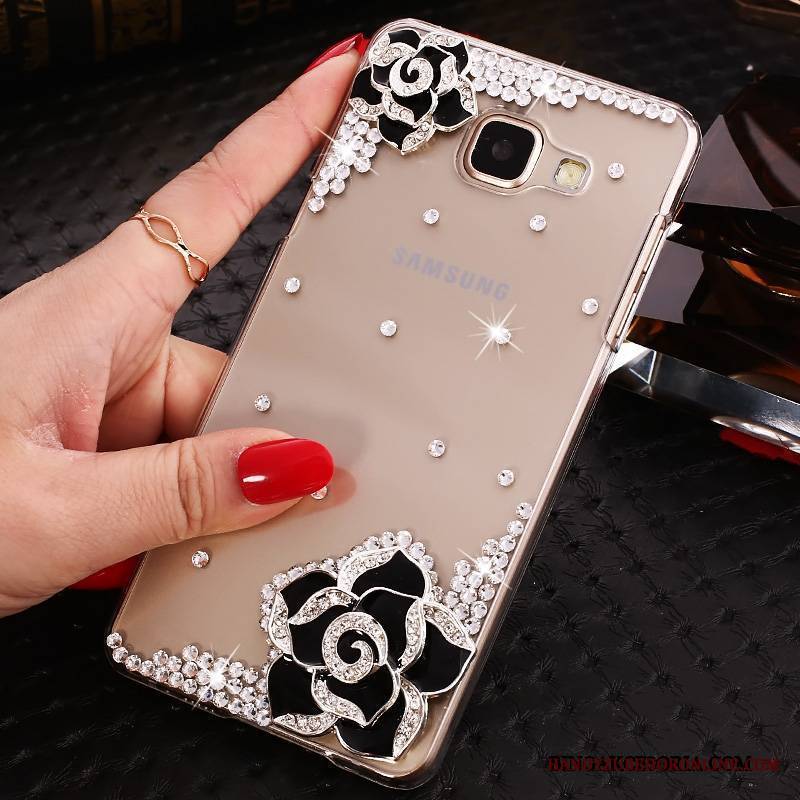 Samsung Galaxy A9 Ochraniacz Rhinestone Gwiazda Etui Futerał Przezroczysty Niebieski