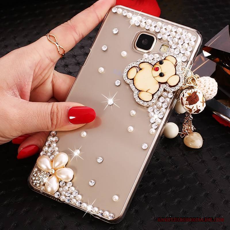 Samsung Galaxy A9 Ochraniacz Rhinestone Gwiazda Etui Futerał Przezroczysty Niebieski