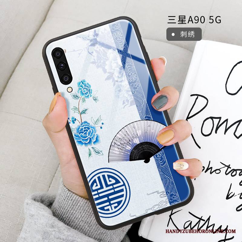 Samsung Galaxy A90 5g Futerał Lustro Wiszące Ozdoby Mały Osobowość Silikonowe Vintage Wspornik