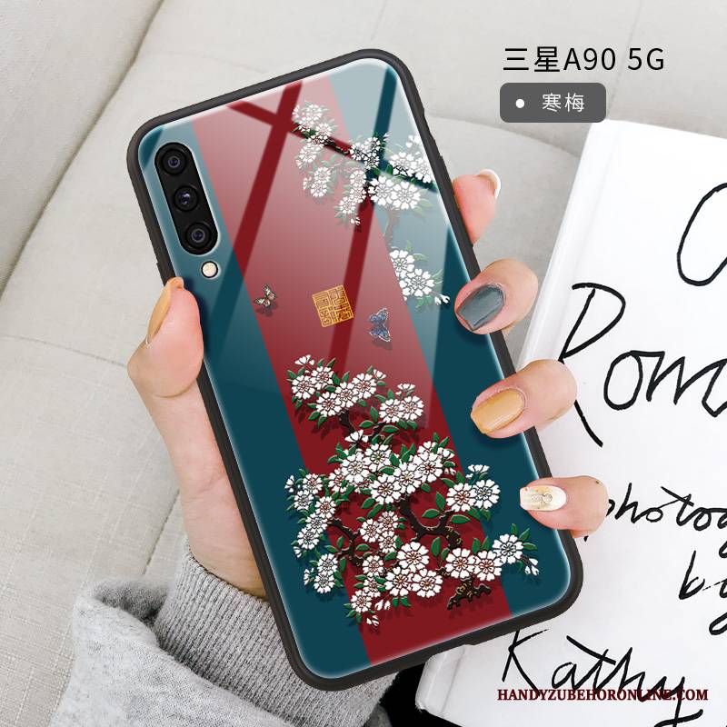 Samsung Galaxy A90 5g Futerał Lustro Wiszące Ozdoby Mały Osobowość Silikonowe Vintage Wspornik