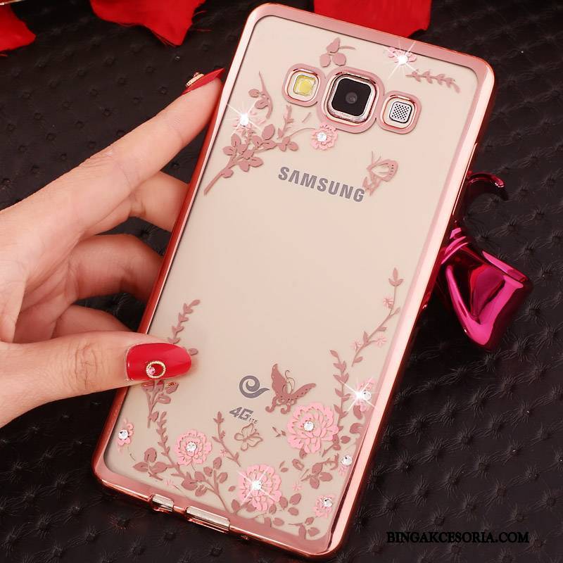 Samsung Galaxy J3 2015 Futerał Ochraniacz Gwiazda Rhinestone Ring Silikonowe Etui Na Telefon Wspornik