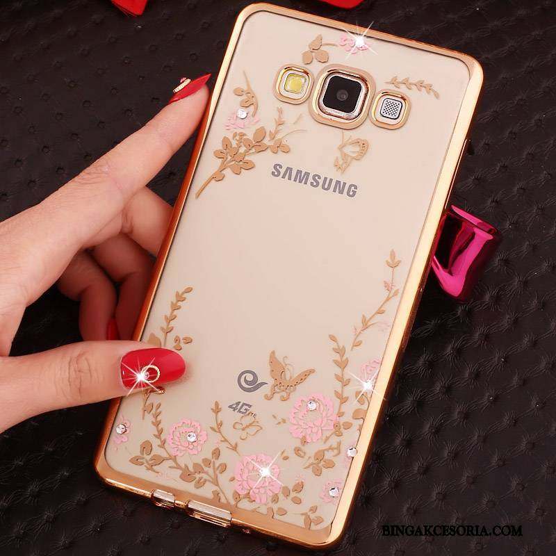 Samsung Galaxy J3 2015 Futerał Ochraniacz Gwiazda Rhinestone Ring Silikonowe Etui Na Telefon Wspornik