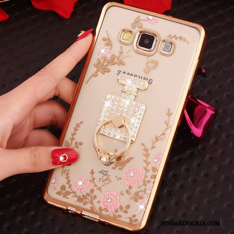 Samsung Galaxy J3 2015 Futerał Ochraniacz Gwiazda Rhinestone Ring Silikonowe Etui Na Telefon Wspornik