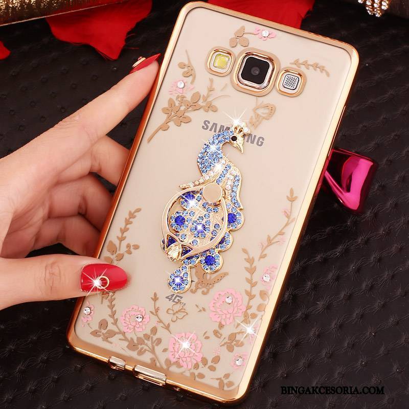 Samsung Galaxy J3 2015 Futerał Ochraniacz Gwiazda Rhinestone Ring Silikonowe Etui Na Telefon Wspornik