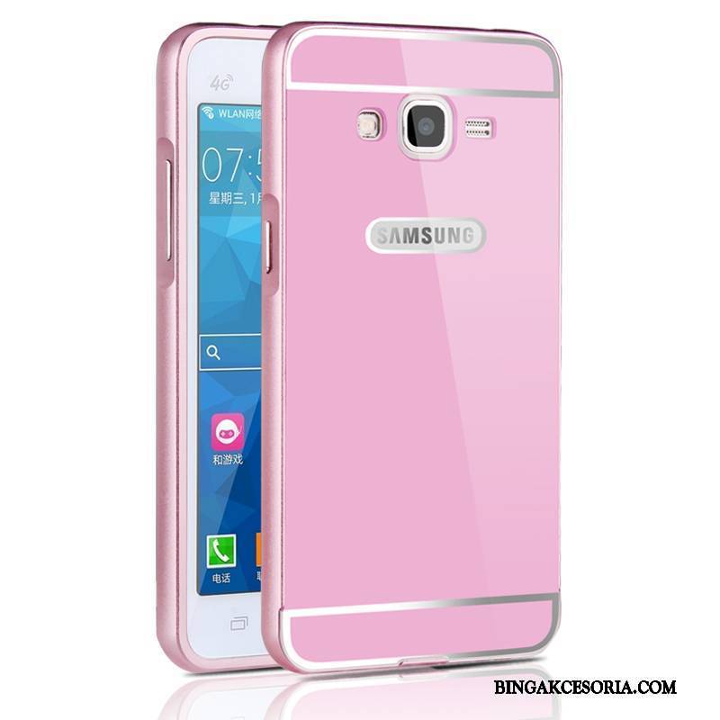 Samsung Galaxy J3 2015 Trudno Anti-fall Metal Etui Na Telefon Gwiazda Granica Futerał