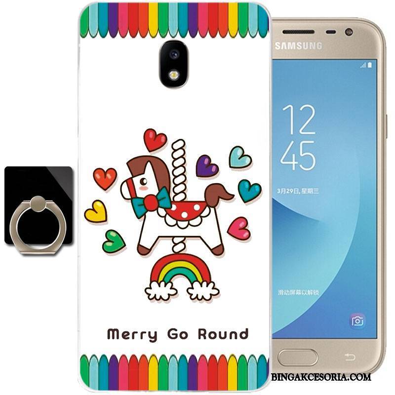 Samsung Galaxy J3 2017 Futerał Przezroczysty Anti-fall Etui Silikonowe Ochraniacz All Inclusive Gwiazda