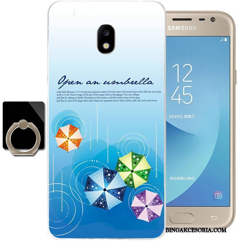 Samsung Galaxy J3 2017 Futerał Przezroczysty Anti-fall Etui Silikonowe Ochraniacz All Inclusive Gwiazda