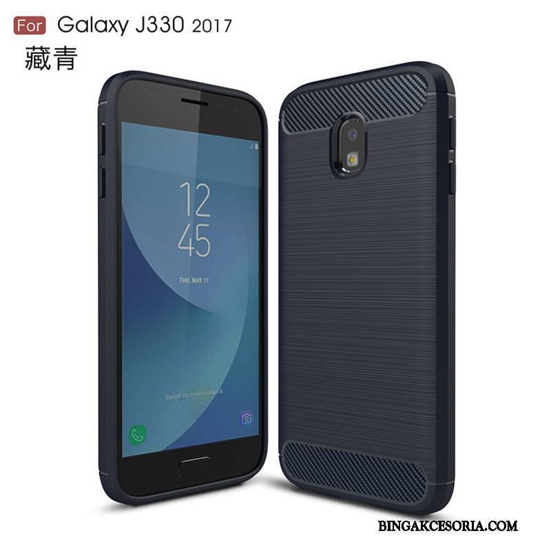 Samsung Galaxy J3 2017 Futerał Silikonowe Szary Etui Na Telefon Gwiazda Miękki Anti-fall Ochraniacz