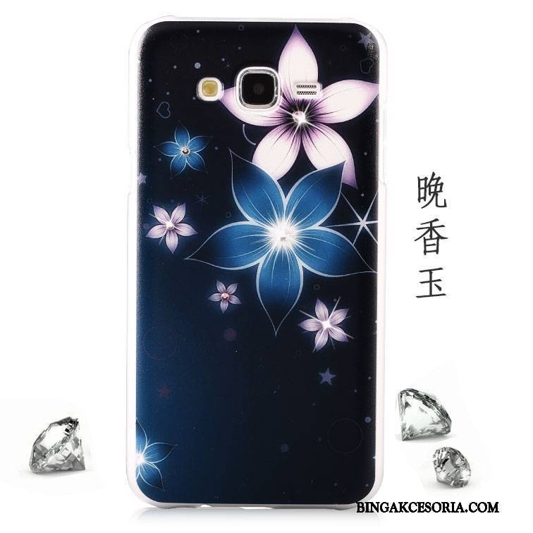 Samsung Galaxy J5 2015 Futerał Rhinestone Ochraniacz Kolor Anti-fall Etui Nubuku Czerwony