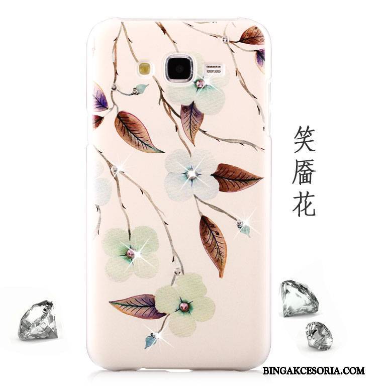 Samsung Galaxy J5 2015 Futerał Rhinestone Ochraniacz Kolor Anti-fall Etui Nubuku Czerwony