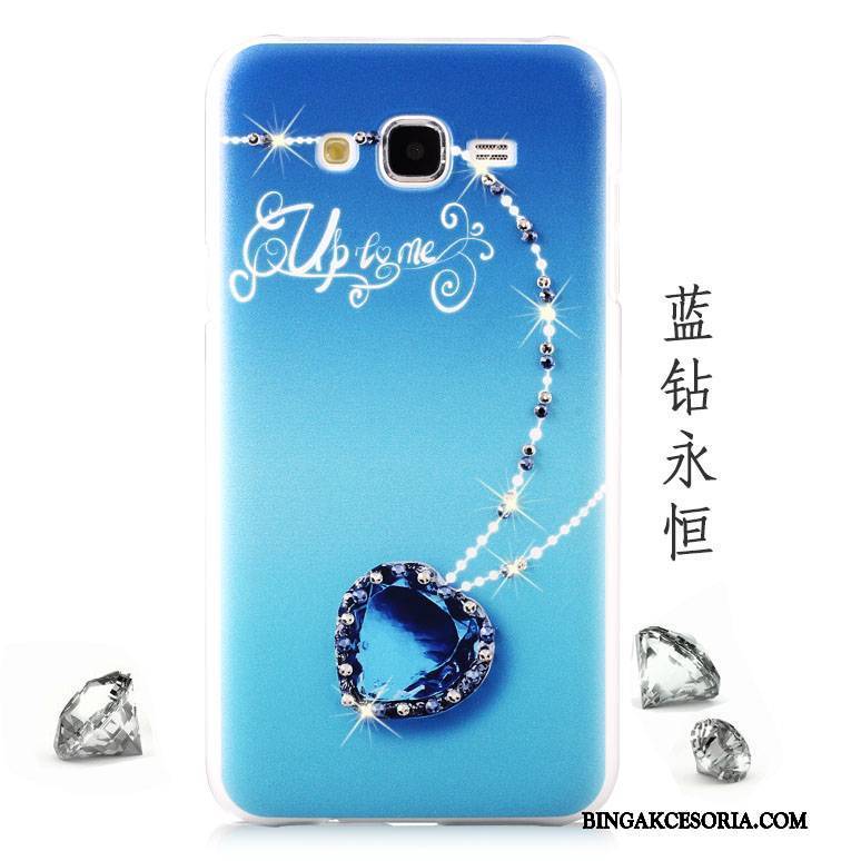 Samsung Galaxy J5 2015 Futerał Rhinestone Ochraniacz Kolor Anti-fall Etui Nubuku Czerwony