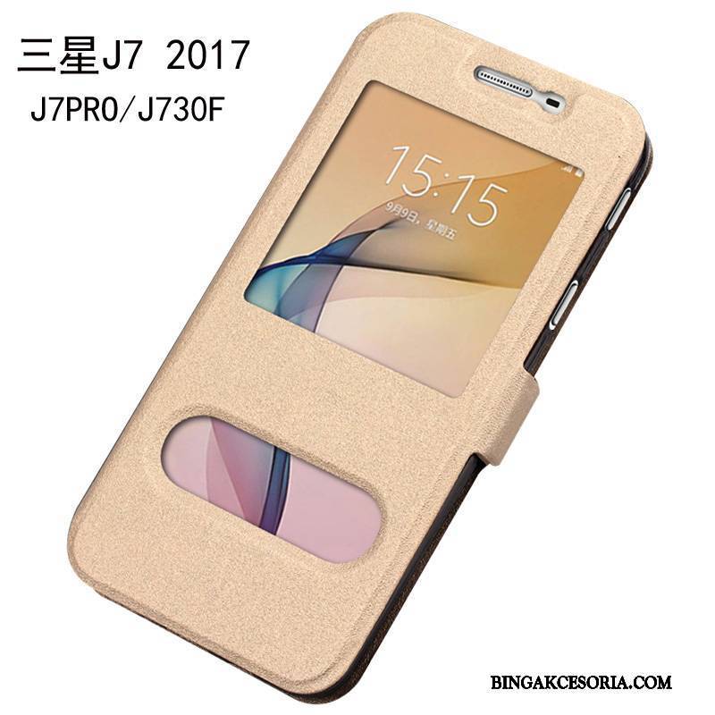 Samsung Galaxy J7 2017 Etui Etui Na Telefon All Inclusive Gwiazda Niebieski Skórzany Futerał Telefon Komórkowy