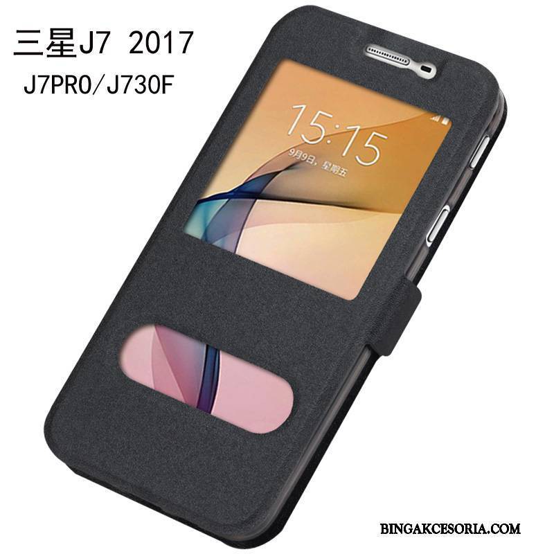 Samsung Galaxy J7 2017 Etui Etui Na Telefon All Inclusive Gwiazda Niebieski Skórzany Futerał Telefon Komórkowy