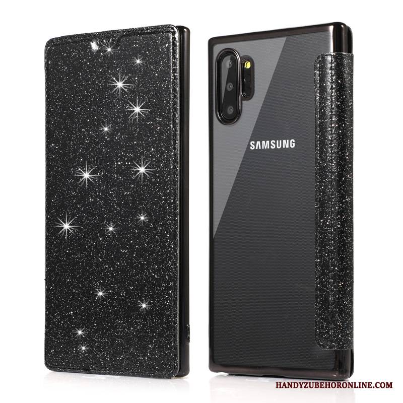 Samsung Galaxy Note 10+ Futerał Gwiazda Etui Telefon Komórkowy Czarny