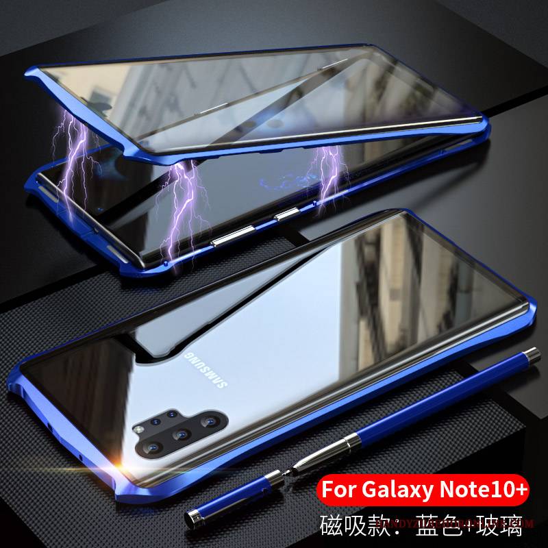 Samsung Galaxy Note 10+ Futerał Szkło Dwustronny Anti-fall Ochraniacz Metal Etui Gwiazda