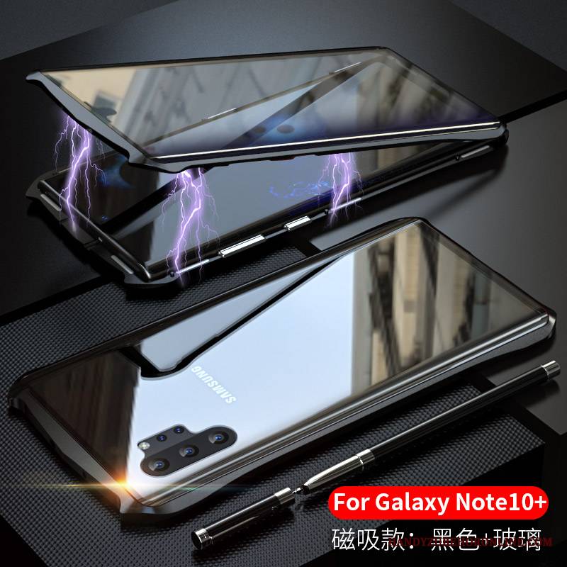 Samsung Galaxy Note 10+ Futerał Szkło Dwustronny Anti-fall Ochraniacz Metal Etui Gwiazda