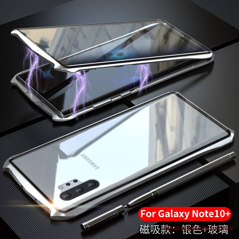 Samsung Galaxy Note 10+ Futerał Szkło Dwustronny Anti-fall Ochraniacz Metal Etui Gwiazda