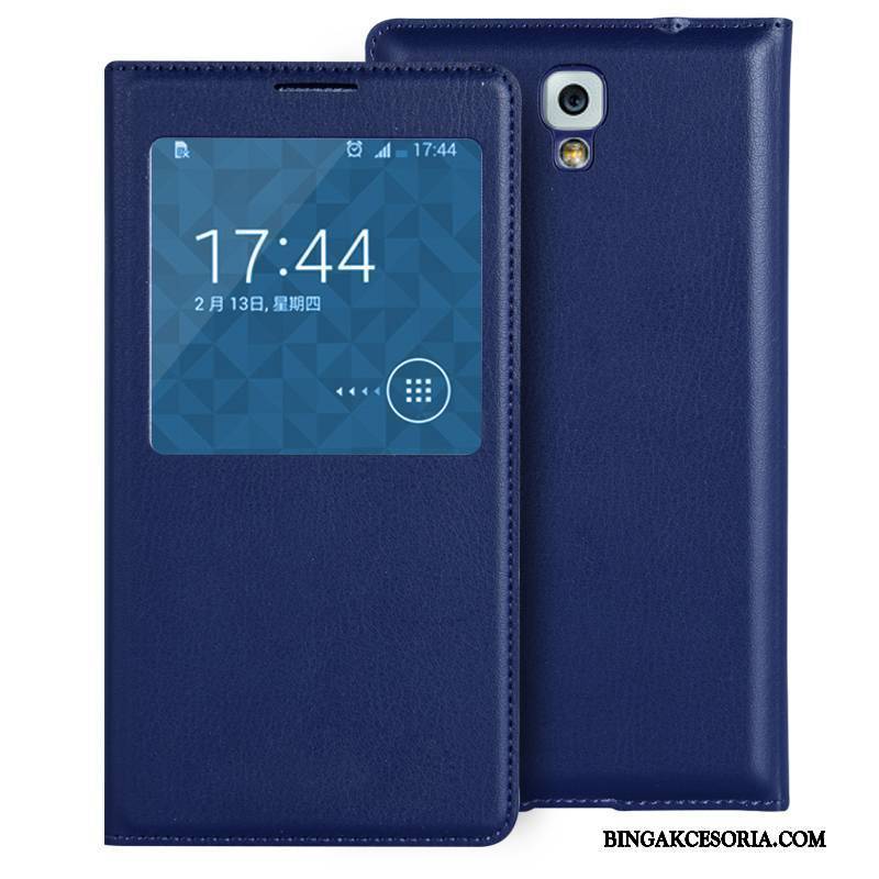 Samsung Galaxy Note 3 Futerał Ochraniacz Jasny Etui Mini Purpurowy Skóra Obudowa