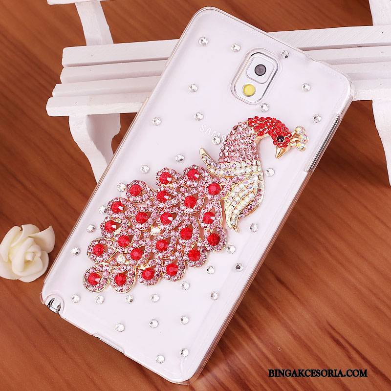 Samsung Galaxy Note 3 Gwiazda Etui Futerał Etui Na Telefon Tendencja Purpurowy Rhinestone