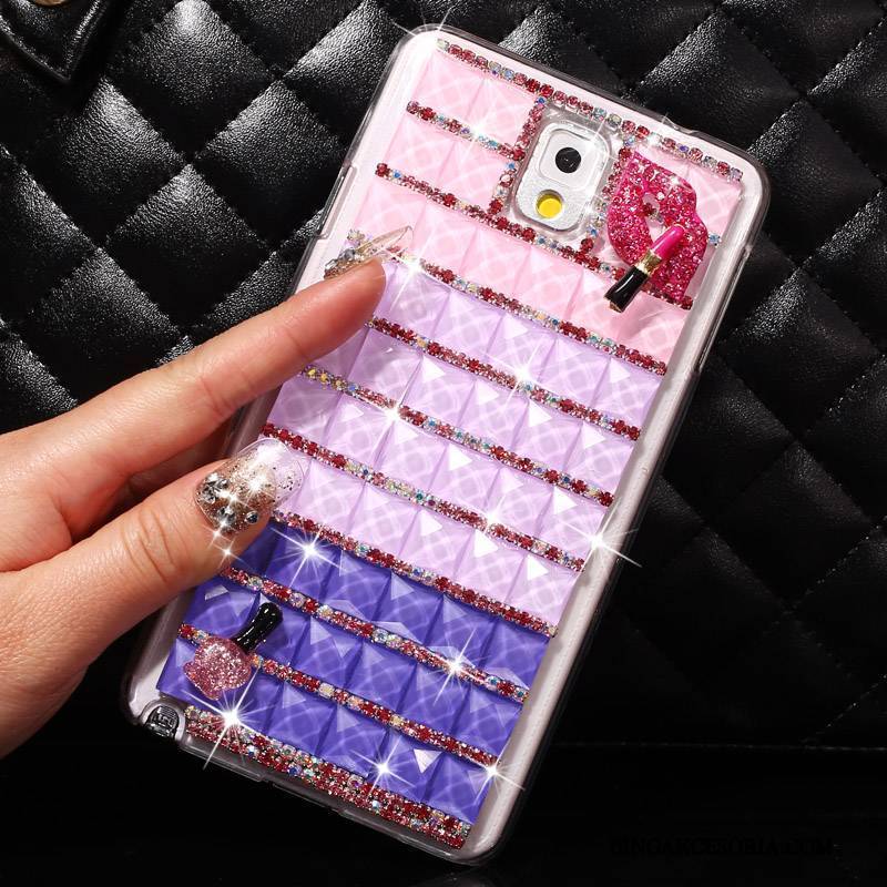 Samsung Galaxy Note 3 Rhinestone Gwiazda Etui Na Telefon Futerał Niebieski Ochraniacz