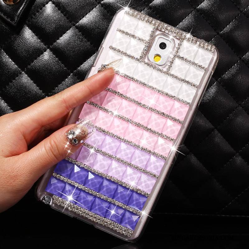 Samsung Galaxy Note 3 Rhinestone Gwiazda Etui Na Telefon Futerał Niebieski Ochraniacz