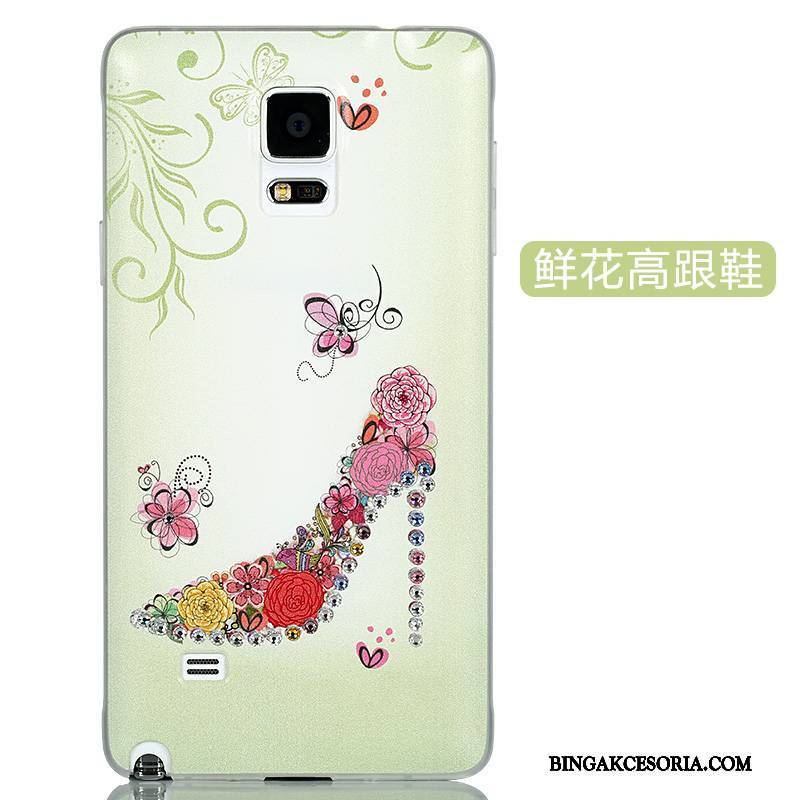 Samsung Galaxy Note 4 Futerał Kreskówka Cienkie Ochraniacz Anti-fall Piękny Rhinestone Etui