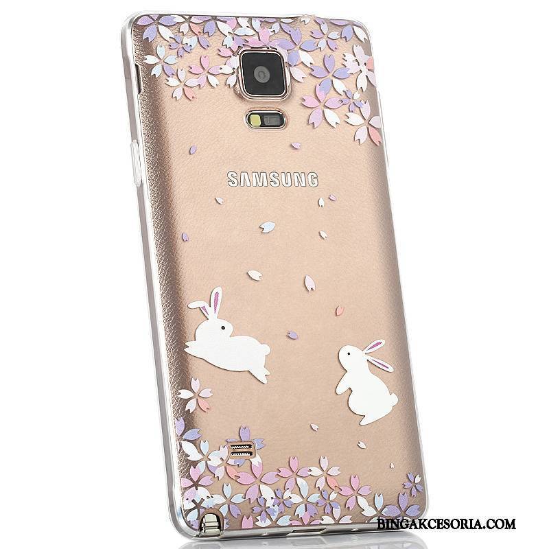 Samsung Galaxy Note 4 Futerał Tylna Pokrywa Silikonowe Purpurowy Etui Ochraniacz Cienkie Gwiazda