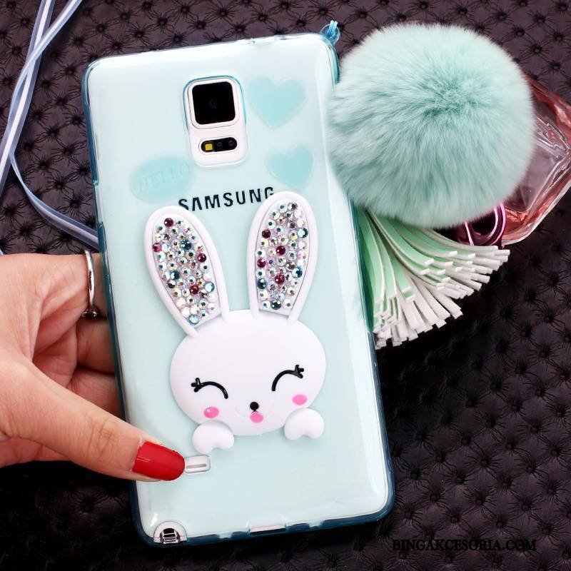 Samsung Galaxy Note 4 Futerał Zielony Rhinestone Jasny Gwiazda Futrzany Pompon Etui Na Telefon Silikonowe