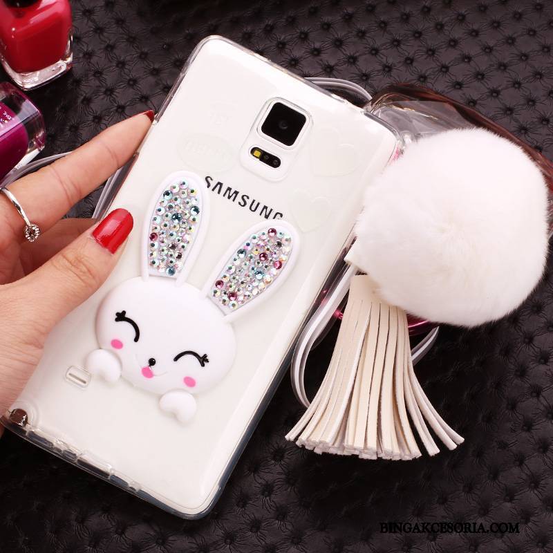 Samsung Galaxy Note 4 Futerał Zielony Rhinestone Jasny Gwiazda Futrzany Pompon Etui Na Telefon Silikonowe