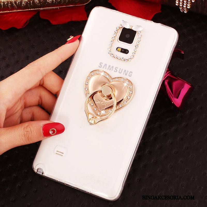 Samsung Galaxy Note 4 Gwiazda Ochraniacz Rhinestone Futerał Silikonowe Purpurowy Cienka