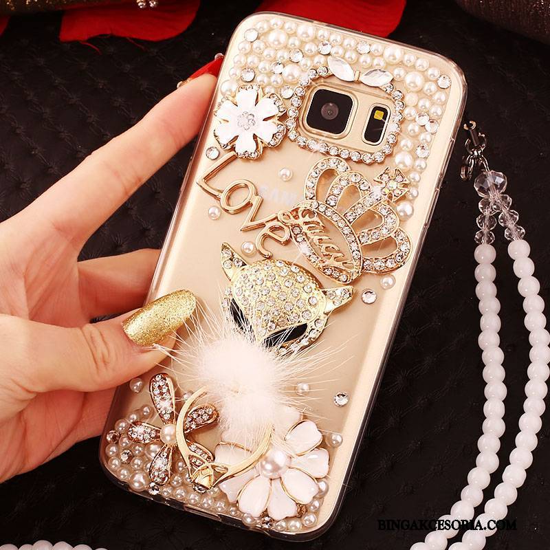 Samsung Galaxy Note 5 Ring Rhinestone Silikonowe Etui Na Telefon Futerał Ochraniacz Wiszące Ozdoby