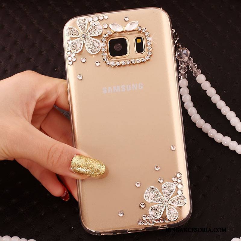 Samsung Galaxy Note 5 Ring Rhinestone Silikonowe Etui Na Telefon Futerał Ochraniacz Wiszące Ozdoby