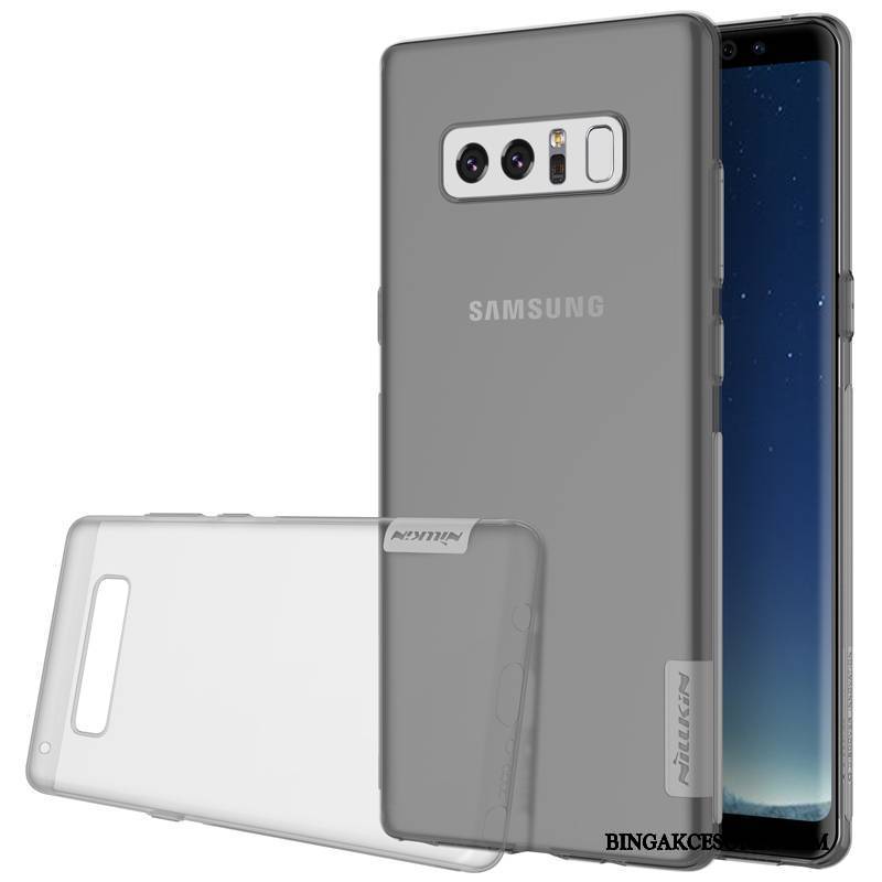 Samsung Galaxy Note 8 Futerał All Inclusive Ochraniacz Miękki Różowe Złoto Przezroczysty Silikonowe Etui