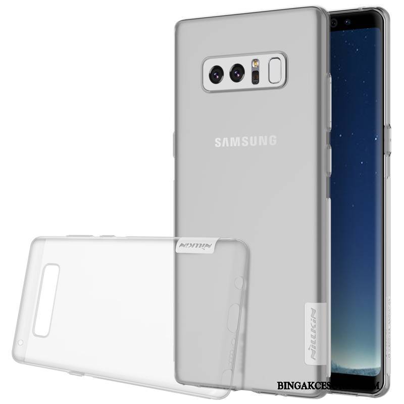 Samsung Galaxy Note 8 Futerał All Inclusive Ochraniacz Miękki Różowe Złoto Przezroczysty Silikonowe Etui