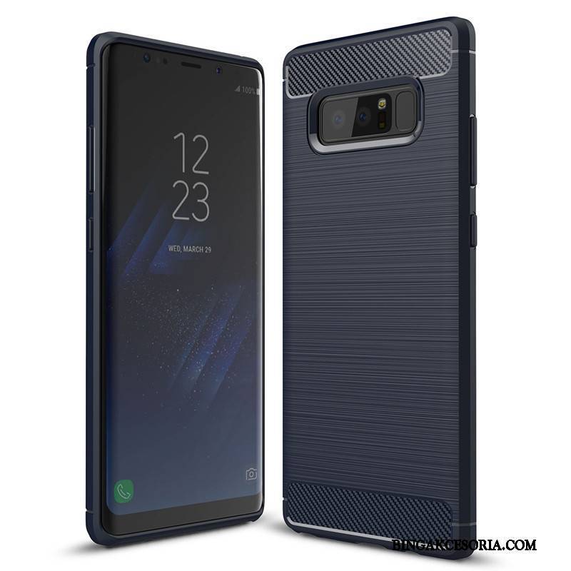 Samsung Galaxy Note 8 Futerał Włókno Czarny Telefon Komórkowy Ochraniacz Silikonowe All Inclusive