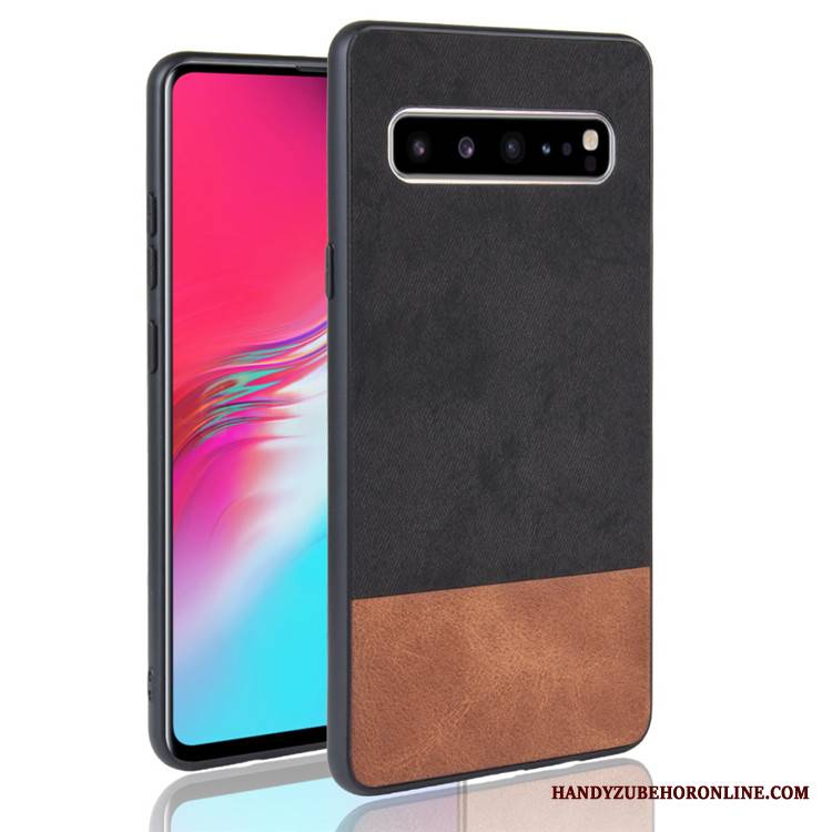 Samsung Galaxy S10 5g Ochraniacz Denim Mieszane Kolory Gwiazda Etui Skóra Futerał