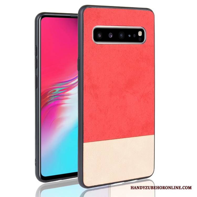 Samsung Galaxy S10 5g Ochraniacz Denim Mieszane Kolory Gwiazda Etui Skóra Futerał