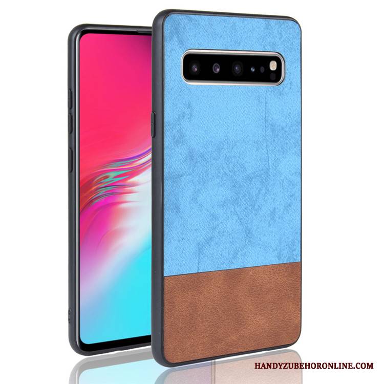 Samsung Galaxy S10 5g Ochraniacz Denim Mieszane Kolory Gwiazda Etui Skóra Futerał