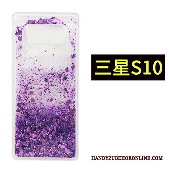 Samsung Galaxy S10 Etui Futerał Zielony Etui Na Telefon Anti-fall Quicksand Telefon Komórkowy