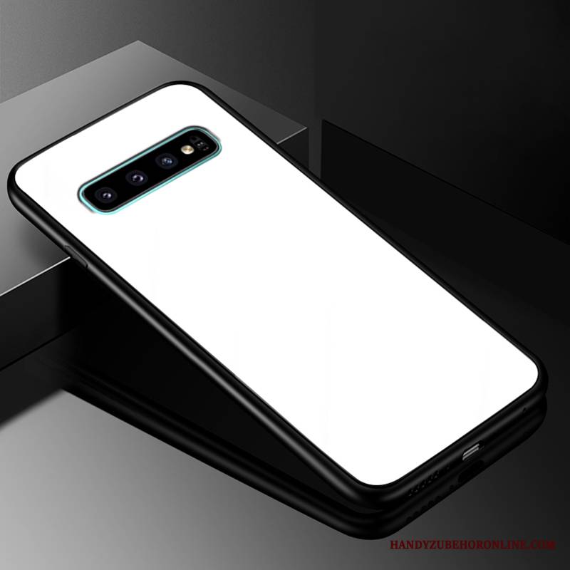 Samsung Galaxy S10 Futerał Moda Szkło Proste Ochraniacz Etui Na Telefon Czerwony Miękki