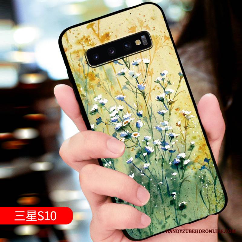 Samsung Galaxy S10 Futerał Relief Wysoki Koniec Czerwony Netto Osobowość Gwiazda Nubuku Modna Marka