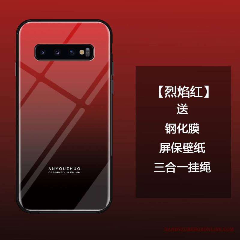 Samsung Galaxy S10 Futerał Tendencja Szkło Hartowane All Inclusive Osobowość Etui Moda Kreatywne